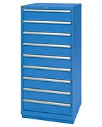 LISTA modular drawer cabinet with compartmented drawers